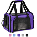 Henkelion Cat Carriers Dog Carrier Pet Carrier For Small / Medium Cats Dogs Puppies (Up To 15lbs), TSA Airline Approved Small Dog Carrier Soft Sided, Collapsible Waterproof Travel Puppy Carrier - Grey