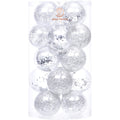 Sea Team 30-Pack Clear Christmas Ball Ornaments with Fillers, Champagne