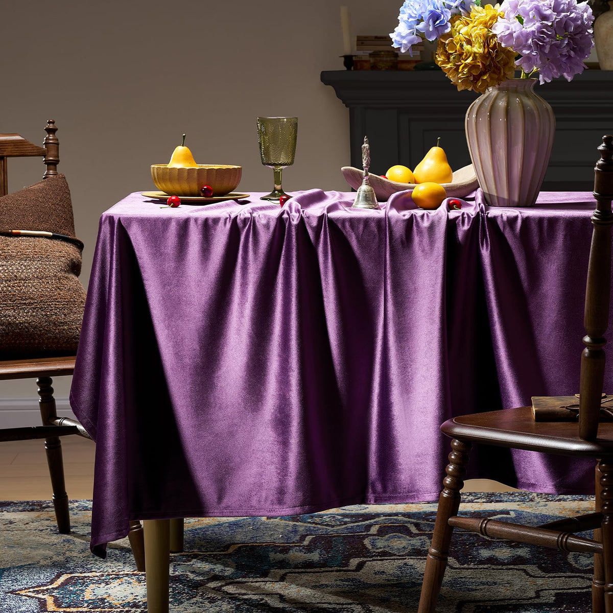 Christmas Gold Velvet Table Cloth Rectangle Table Fall French Table Cloth