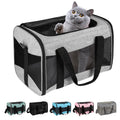 Cat Carrying Case - Pet Carrier Airline Approved, Protable and Breathable Pet Travel Carrier Removable Fleece Pad, Collapsible Cat Carrier Dog Carrier for Medium Cats Small Cats Dogs (Small, Pink)