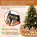 30 Inch Wooden Gingerbread House Christmas Tree Collar with Lights