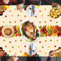3 Pack Thanksgiving Tablecloths, 108" x 54" Disposable Turkey Table Cloth