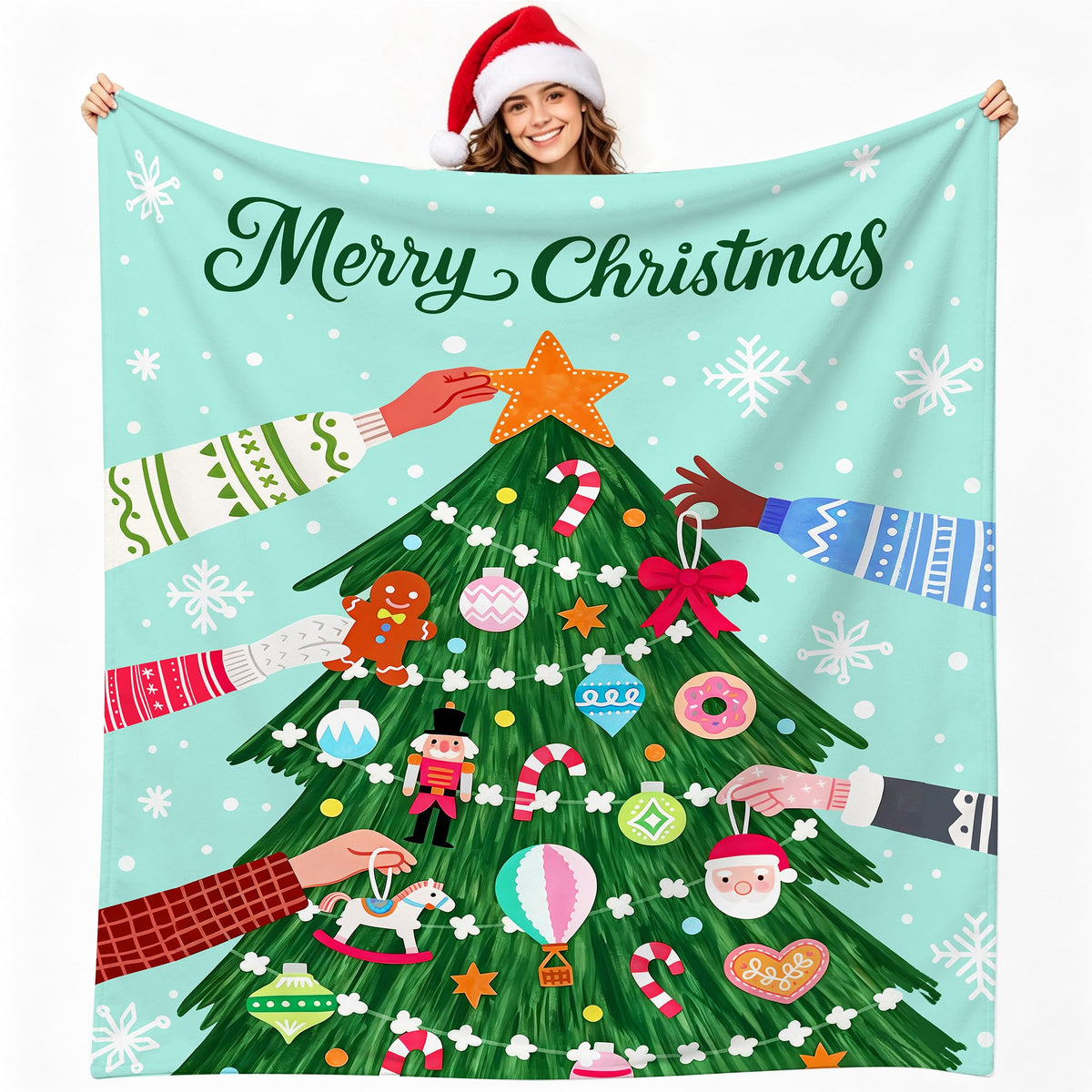 Christmas Dog Tree Blanket Soft Cozy Lightweight Xmas Throw Blanket for Couch Sofa Bed Living Room Home Decor for Boys Girls Kids Adults Gift 50x60 inch