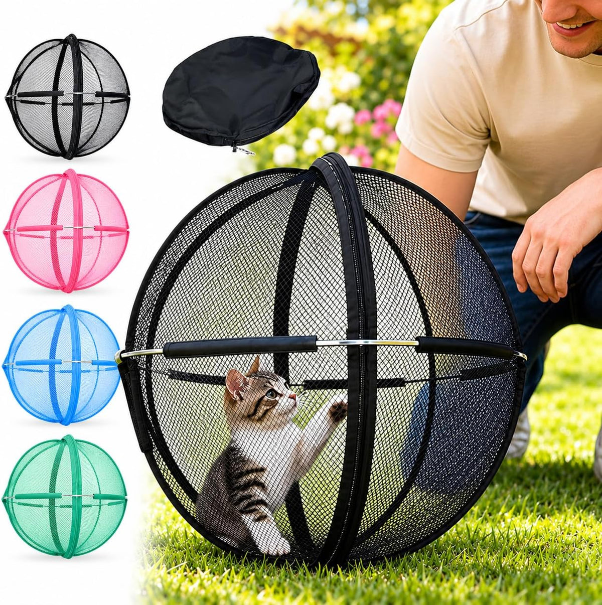 Hamster Ball for Cats, Rolling Cat Playpen Exercise Ball for Outdoors