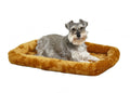 MidWest Homes for Pets QuietTime Dog Bed - White Fleece Bolster, Ultra-Soft and Machine Washable, Fits 42-Inch Crates and Carriers, for Large Breed Dogs