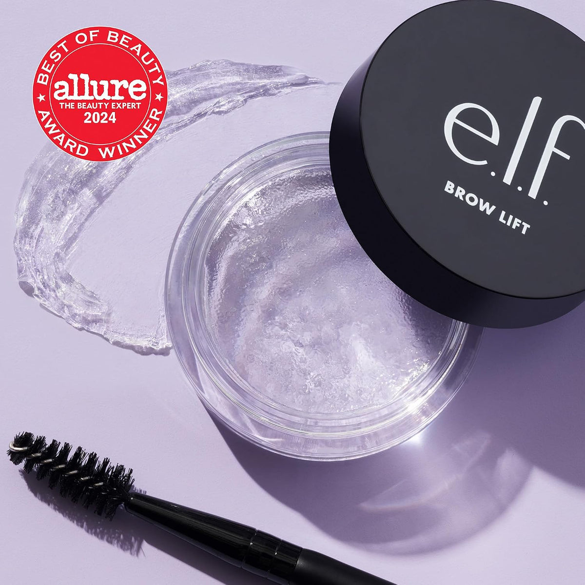 e.l.f. Brow Lift, Clear Eyebrow Shaping Wax For Holding Brows In Place, Creates A Fluffy Feathered Look, Vegan & Cruelty-Free, Clear