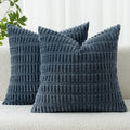 MIULEE Fall Decorative Throw Pillow Covers 18x18 Dark Rust Pack of 2