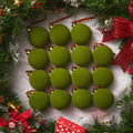 Brightown 15 Pcs Red Velvet Christmas Ornaments Balls Set, 3.15 Inch Balls
