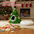 PETKARAY Christmas Tree Cat Cave Bed for Indoor Cats, Cozy Felt Cat House