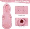 PUPTECK Winter Dog Cat Sweater Coat - Soft Cold Weather Clothes Knitwear for Kitties & Small Dogs Indoor Outdoor Walking Warm, Knitted Classic for Doggies Kitties Girls Boys, Pink M
