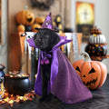 Halloween Dog Costume Dog Witch Cape Witch Hat Set Pet Wizard Cloak Vampire Devil Outfit Puppy Cat Halloween Cloak Devil Clothes Outfit Apparel Cosplay for Small Medium Large Dogs 2Pcs XL