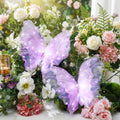 Yinkin 2 Pcs 20'' Christmas Large 3D LED Butterfly Decorations Pink
