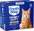 Fresh Step Heavy Duty Odor Block Advanced Multi Cat Clumping Litter with Febreze, 52.5 lb (Package May Vary),(17.5lb Pack x 3)