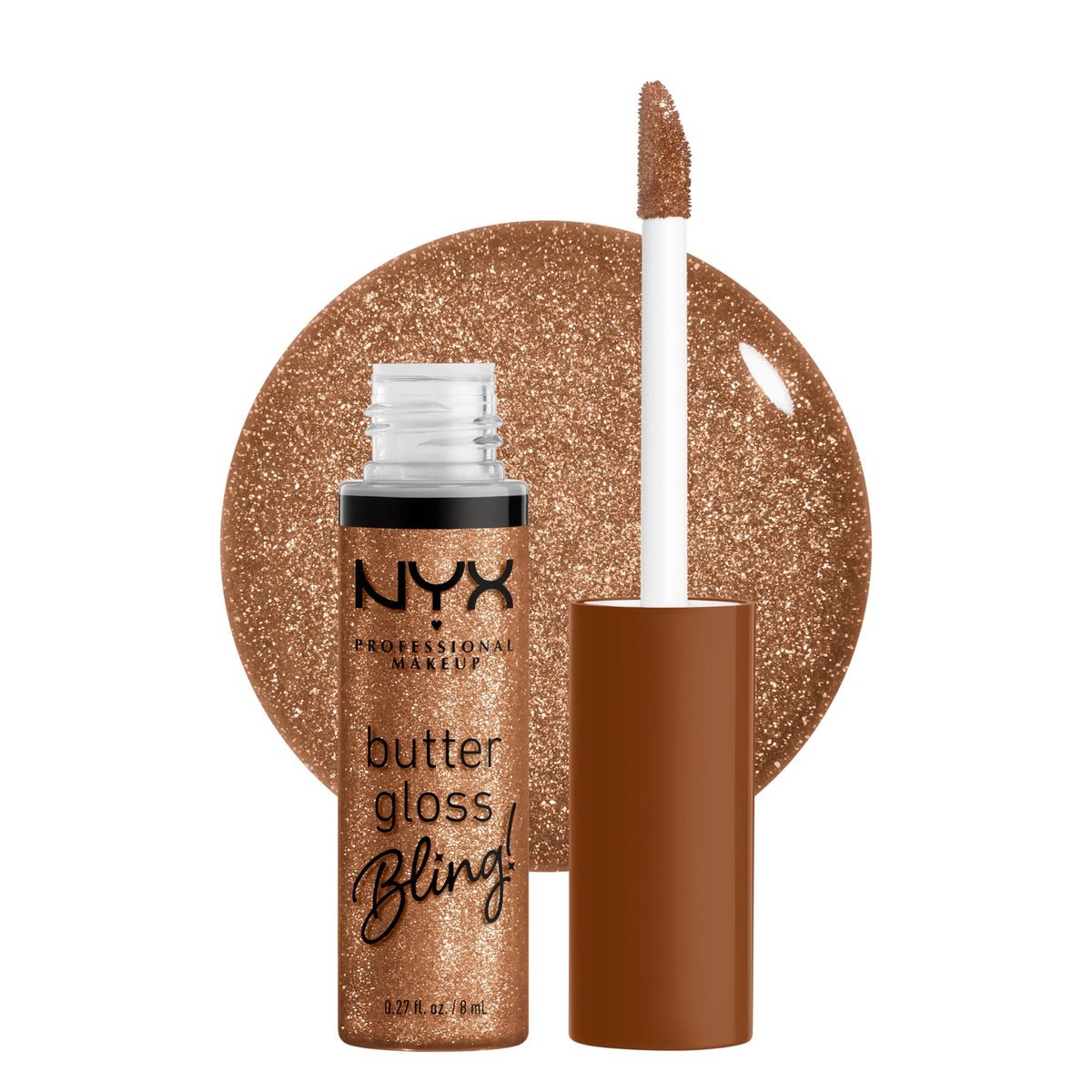 NYX PROFESSIONAL MAKEUP Butter Gloss, Non-Sticky Lip Gloss - Sugar Glass (Clear), Pack Of 3