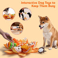 Nocciola Halloween Pumpkin Dog Toys, Hide and Seek Snuffle Plush Dog Toy for Small Dogs, Puppy Squeaky Toy with Crinkle Papers for Boredom