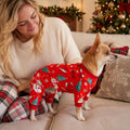 2PCS/Pack Christmas Dog Pajamas XXXL for Large Dogs Pjs Pet Jammies Boy Girl Male Female Red Green Onesies Snowman Christmas Tree Xmas Stocking Breathable Stretchy XXXL