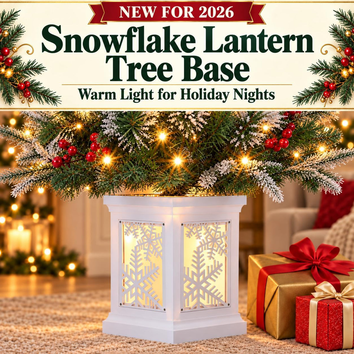 3 Ft Pre-Lit Christmas Tree, Artificial Christmas Tree with Base, Xmas Tree with Timer, Christmas Decoration for Home, Office, Easy Assembly