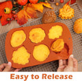 Webake Fall Silicone Molds Harvest Cake Pan, 3D Maple Leaf Acorn Pumpkin Mold for Autumn Treats, Plaster, Halloween, Thanksgiving, 2Pcs