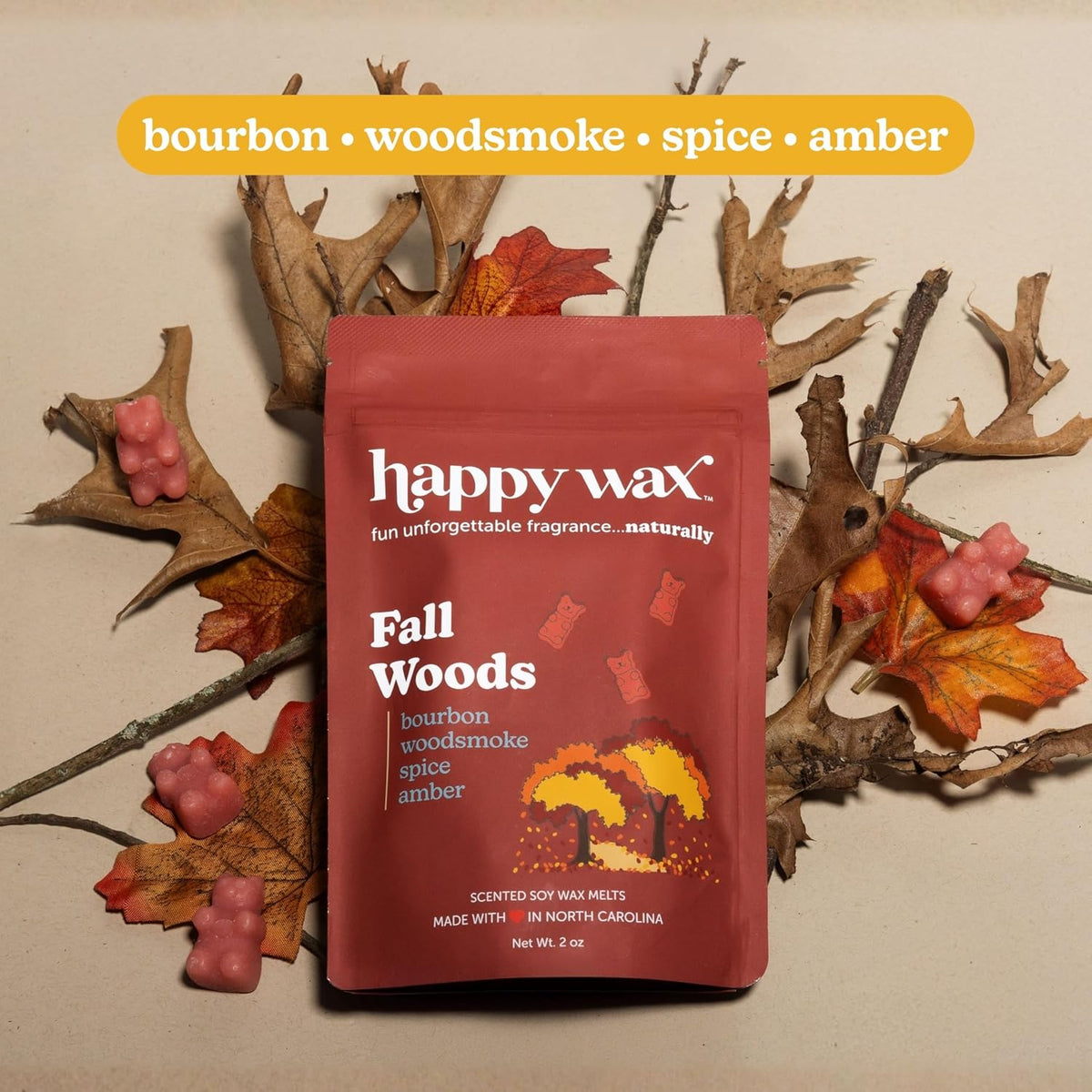 Happy Wax Fall Scented Soy Wax Melts 6oz Variety Pack - Fall Mix