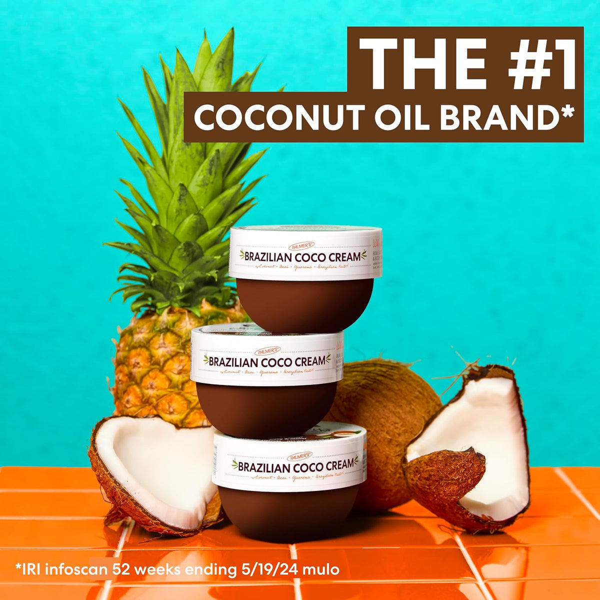 Palmer's Firming Body Cream, Brazilian Coco Coconut Oil Formula (8.8 Fl Oz) | Whipped Bum, Bust & Body Cream, Helps with Skin Tightening, Firming, Guarana, Acai+Brazil Nut, Deep Hydration, 48hr Moisture