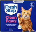 Fresh Step Advanced Clean Paws Multi Cat Clumping Litter with Febreze Freshness, Low Tracking, 18.5 lb. Box, Pack of 2
