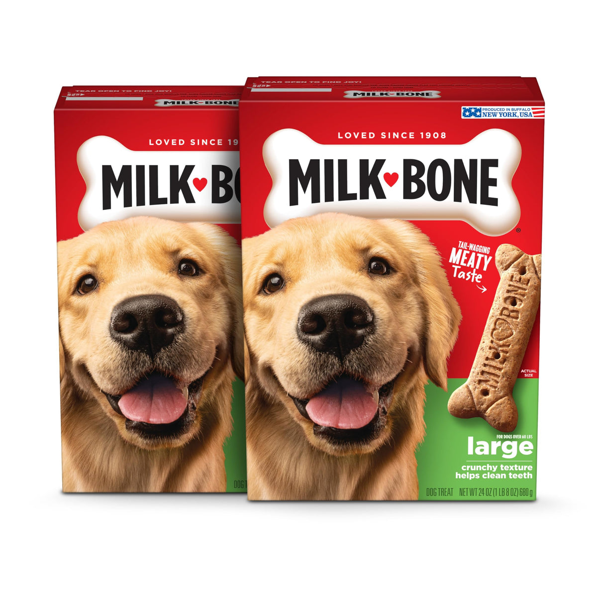 Milk-Bone Crunchy Medium Dog Treats, 10 Lb. Box, Original Beef Flavor