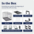 MidWest Homes for Pets 30-Inch iCrate for Medium Breeds, 21-40 lbs, Single Door Folding Dog Crate with Divider Panel, Leak-Proof Tray & Secure Latch, Portable, Durable & Easy to Assemble
