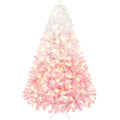 Yaheetech 6ft Pre-Lit Snow Flocked Artificial Christmas Tree, 250 Lights