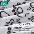 Luciphia Fluffy Paw Print Dog Blanket Large/Medium/Small, Soft Fleece Throw