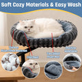 LECHONG Cat Desk Bed for Indoor Cats, 360° Rotating, Supports Up to 52 lbs