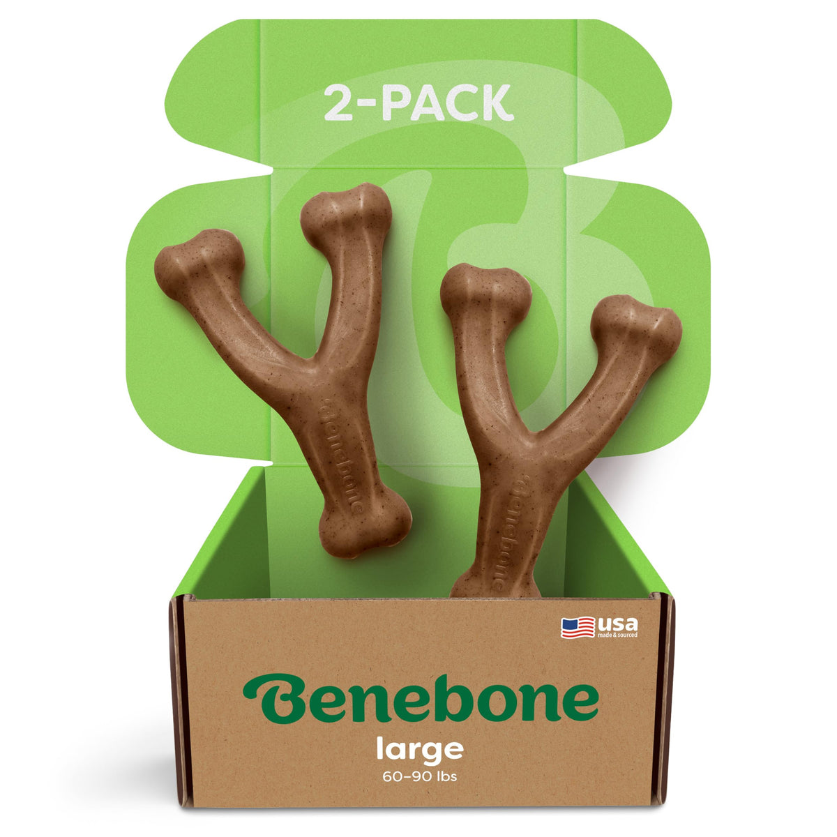 Benebone Wishbone Chew Toy for Aggressive Chewers, Pumpkin Spice, Small