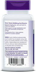 Natrol Biotin 10000mcg, 4X Faster Dissolve Supplement for Healthy Hair, Skin and Nails for Those Low in Biotin, Plus Energy Metabolism Support, 60 Tablets, Up to a 60 Day Supply