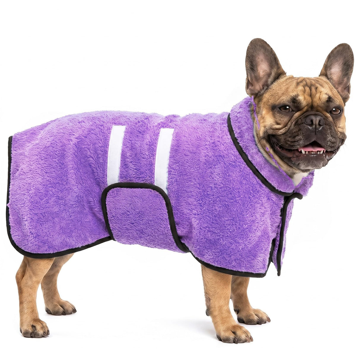Dog Bathrobe, Super Absorbent for Small to Large Dogs, Dark Blue XL | Dog Robes with Soft Fleece, Warm & Cozy, Adjustable Fit, and Quick Drying Coat for Baths Swimming and Grooming