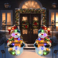 12x18 Lighted Christmas Snowman Garden Flag,  Outdoor Decor