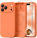 GolbinBox Magnetic for iPhone 16 Pro Max Case, Silicone Cover, Chalk Pink