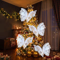 Yinkin 2 Pcs 20'' Christmas Large 3D LED Butterfly Decorations Pink