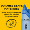 CamelBak Crayola Chug Water Bottle 25oz, Green | Fast Flow Chug Lid, Slim Portable Design, Durable Tritan Renew Bottle, Dishwasher Safe Design, Crayola Color Collection