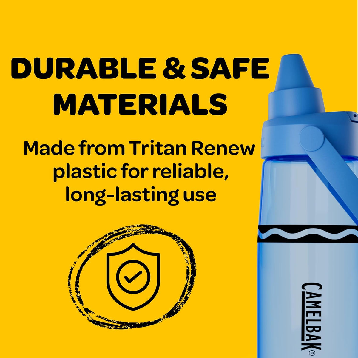 CamelBak Crayola Chug Water Bottle 25oz, Green | Fast Flow Chug Lid, Slim Portable Design, Durable Tritan Renew Bottle, Dishwasher Safe Design, Crayola Color Collection