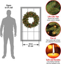 National Tree Company 24in Pre-Lit Crestwood Spruce Christmas Wreath