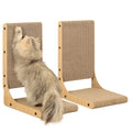 Zakkart 2-Pack Cat Scratching Board, 25.6'' Tall Cardboard L Shape Vertical Cat Scratchers for Indoor Cats, Cat Scratching Post for Wall and Couch, Large