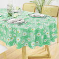 Rectangle Waterproof Vinyl Table Cloth, Wipeable Tablecloth with Flannel Backing, Plastic Table Cover for Fall, Thanksgiving (Pumpkin, 52" x 70")