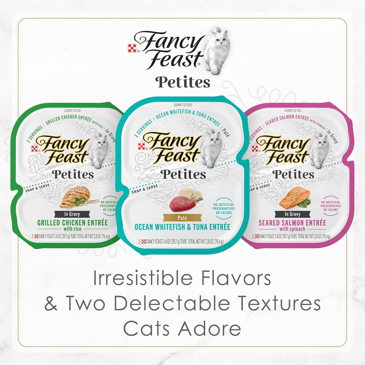 Purina Fancy Feast Petites Seared Salmon Wet Cat Food, 2.8 oz, 12-Pack