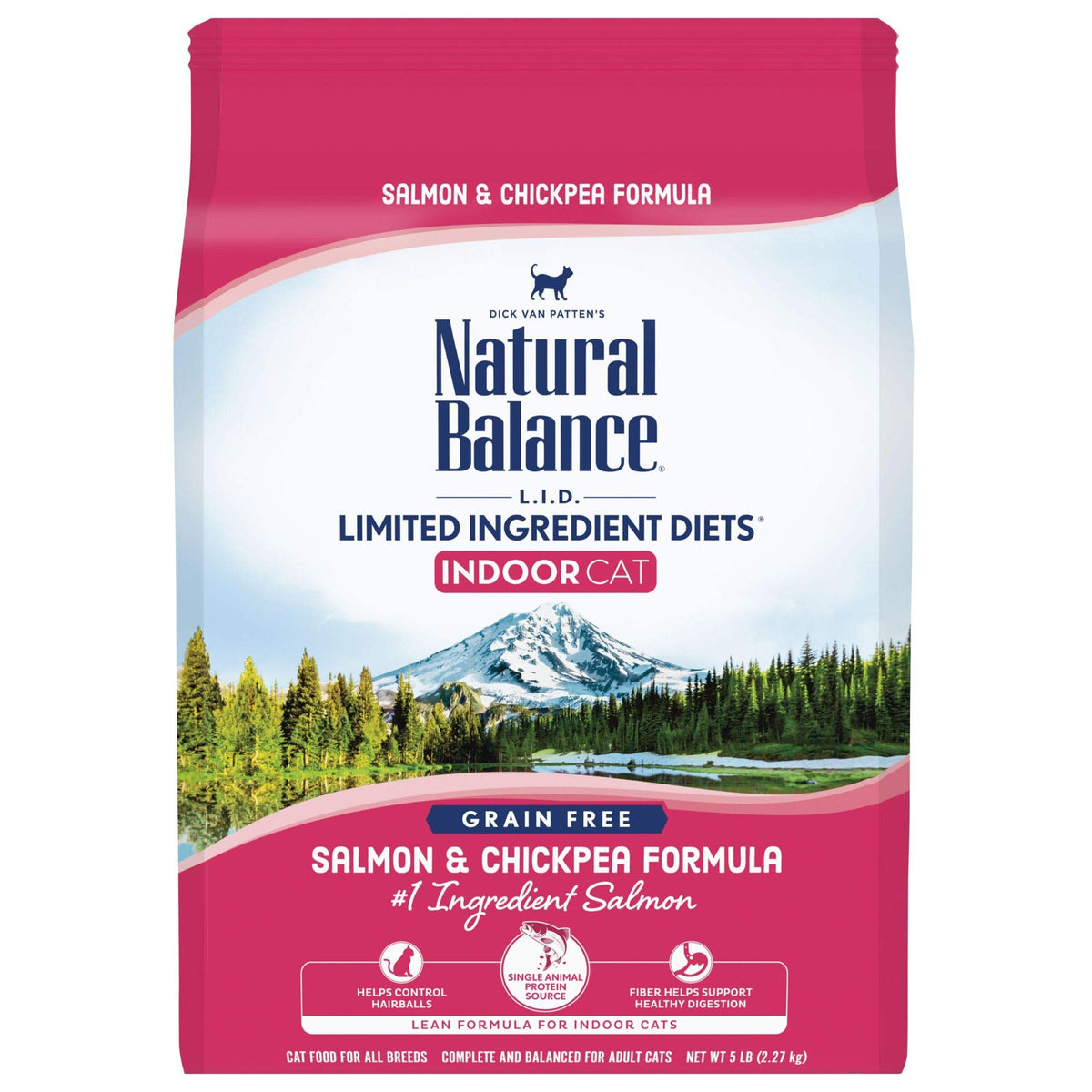 Natural Balance Limited Ingredient Adult Grain-Free Dry Cat Food - Balanced Nutrition - Soy-Free, Corn-Free Limited Ingredient Formula - 10 lb - Salmon & Green Pea Recipe