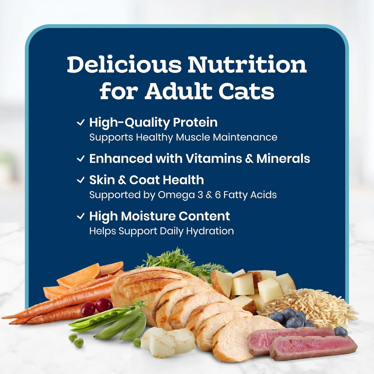 Blue Buffalo Tastefuls Flaked Adult Wet Cat Food Variety Pack (Tuna, Chicken, Fish & Shrimp), Natural Ingredients Enhanced with Vitamins, Minerals & Other Nutrients, 3-oz. Each (12 Cans)
