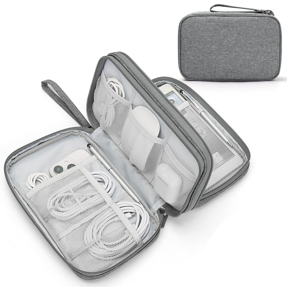 FYY Electronic Organizer, Travel Tech Pouch Bag, Cable Organizer Black
