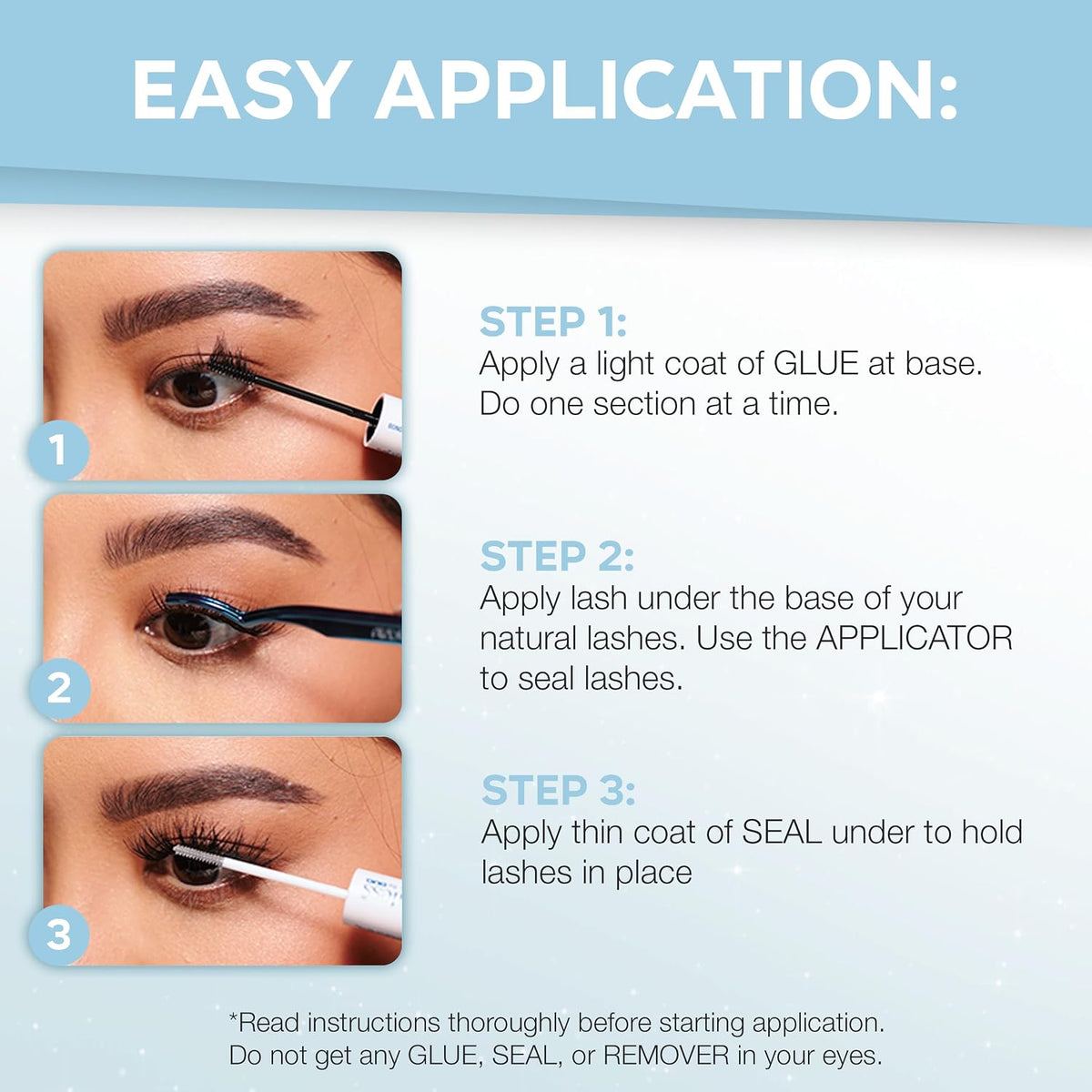 Ardell Seamless Under Lash Cluster Glue & Seal - Clear, Eyelash Glue for Clusters, Long Lasting Hold Eyelash Adhesive with Vitamins A, C, E, 4.2 g, 1 Pack