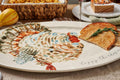 Mud Pie Turkey Platter, Large Thanksgiving Serving Platter, White Ceramic