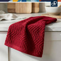 DecorRack 100% Cotton Kitchen Towels 15x25 in, Rustic Set (Pack of 4)