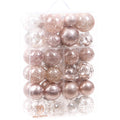 Sea Team 30-Pack Clear Christmas Ball Ornaments with Fillers, Champagne