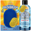 Bodhi Dog Shampoo Brush - Pet Grooming & Bath Supplies for Dogs and Cats - Bath Brush for Long & Short Hair - Premium Scrubber for Shower, Showerhead, Sprayer & Bathing (One Pack, Blue)